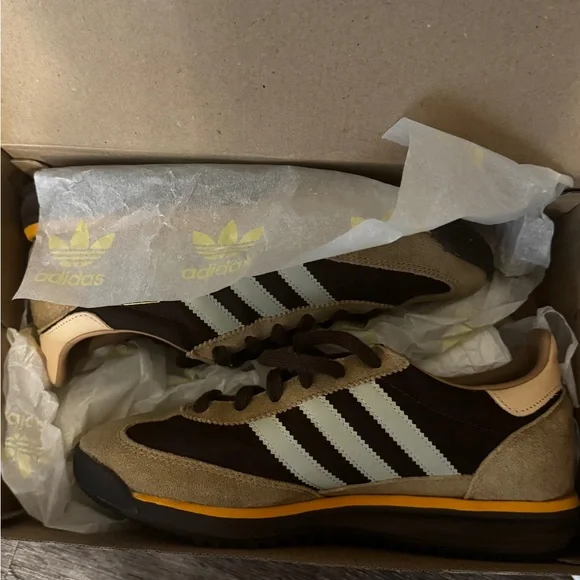 Adidas SL 72 RS Brown and Tan Sneakers - Picture 5 of 7